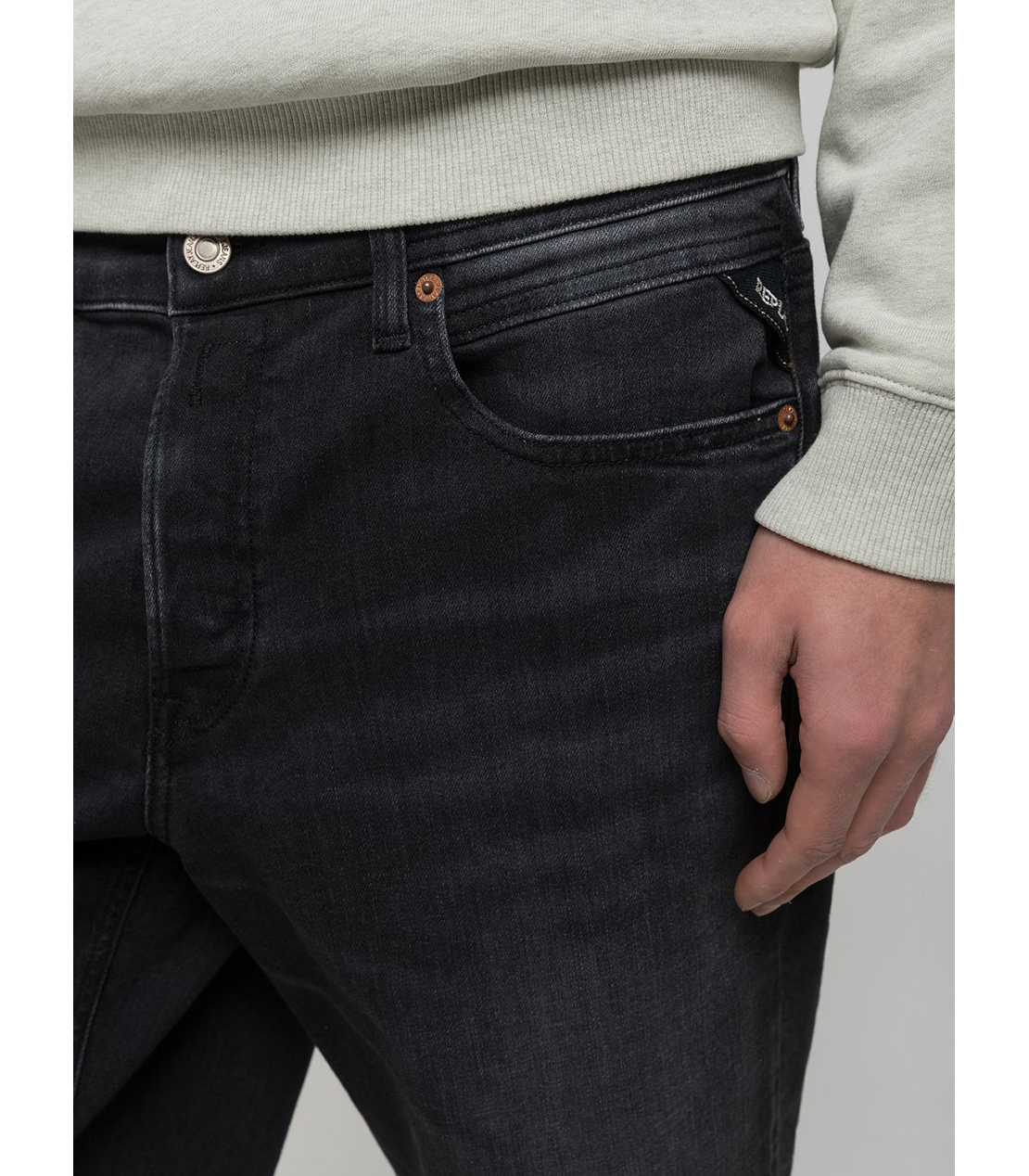 10.5OZ ECO PLUS GROVERデニムショーツ 詳細画像 オフブラック 5